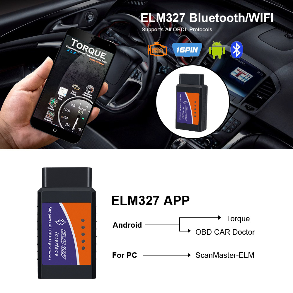 outil de Diagnostic pour voiture ELM327 V2.1